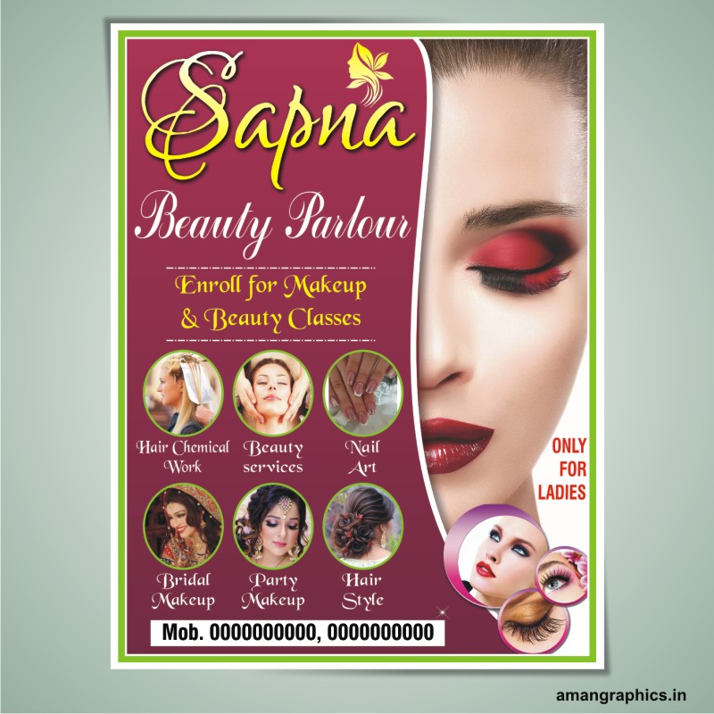 Beauty Parlour Shop Banner Design Cdr File FLEX BANNER CARD,CLIP ART,DIGITAL CARD,DIGITAL GRAPHIC MOHIT BHATT,FLEX,FONT HINDI