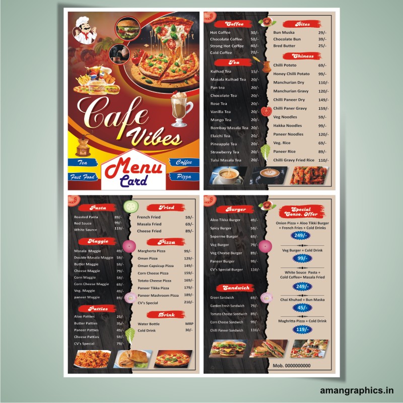 Menu Card Fast Food Design Cdr File MENU CARD CARD,CLIP ART,DIGITAL CARD,DIGITAL GRAPHIC MOHIT BHATT,FAST FOOD,FAST FOOD BANNER,FLEX