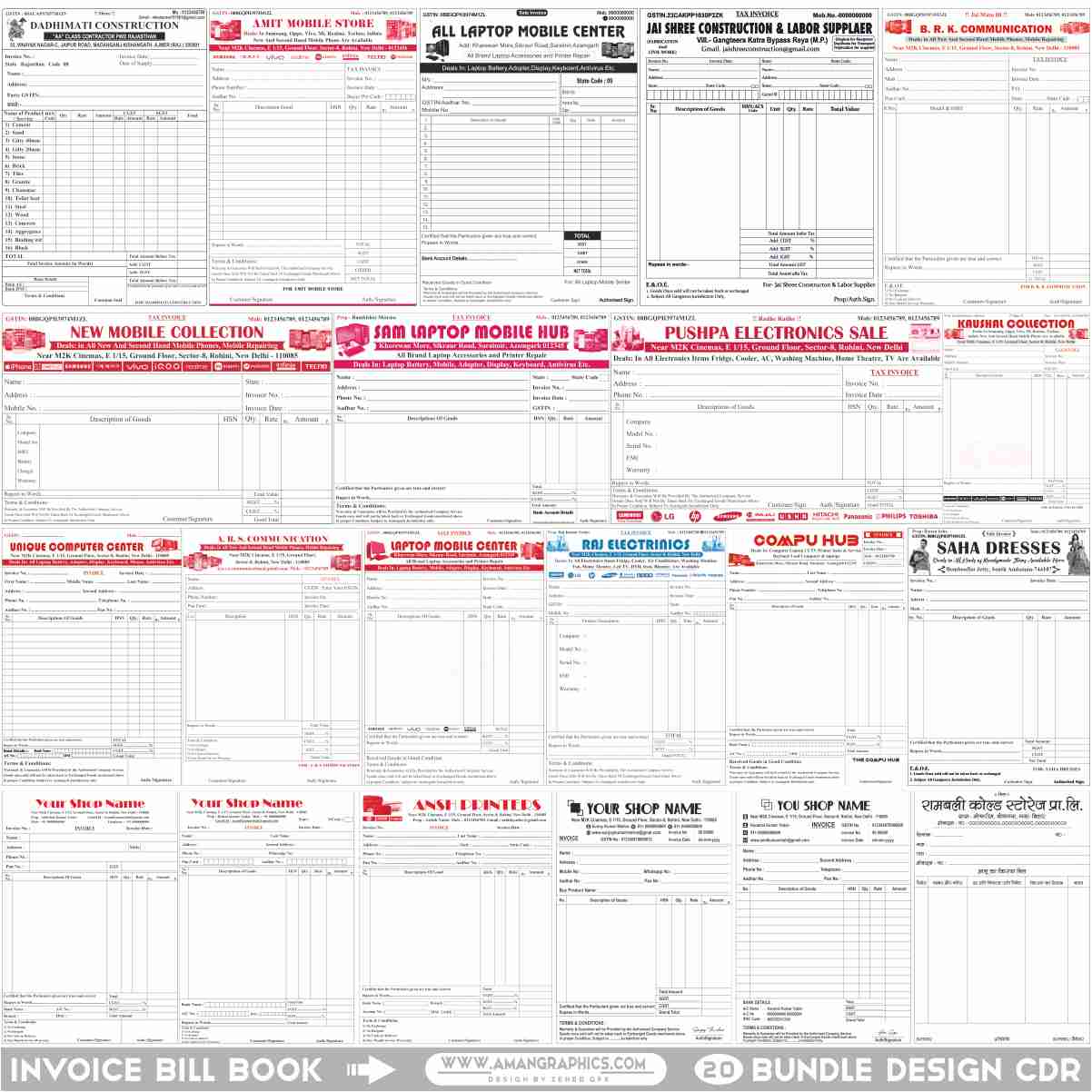 INVOICE BILL BOOK BUNDLE DESIGN CDR FILE BILL BOOK INVOICE BILL BOOK BUNDLE DESIGN