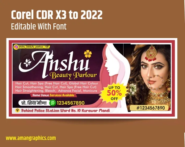 beauty parlour banner design preview 1