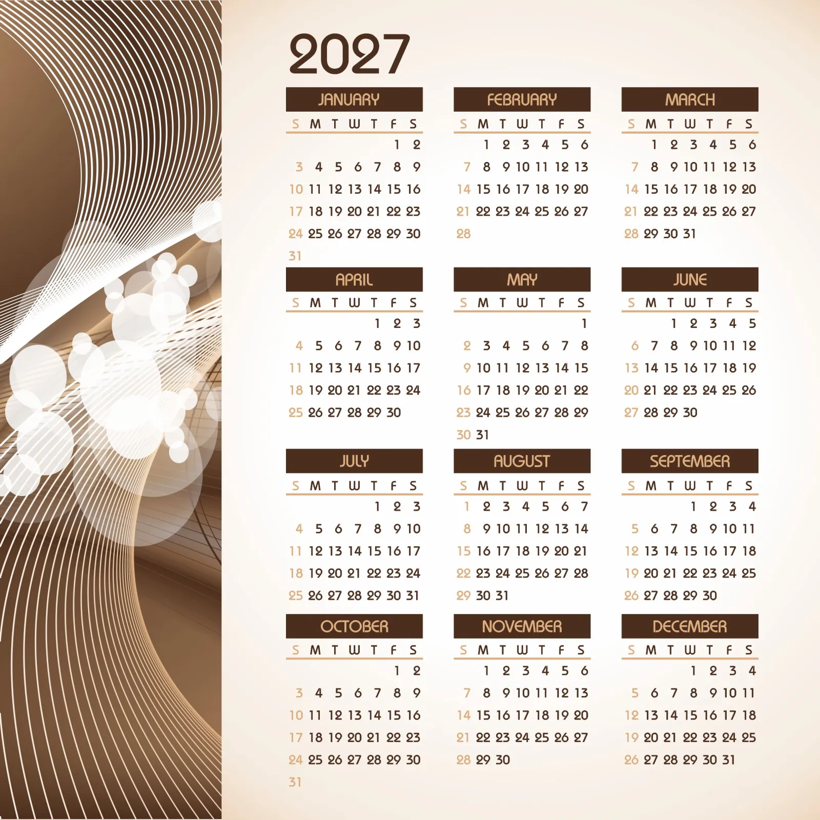 calendar 2027 cdr file download