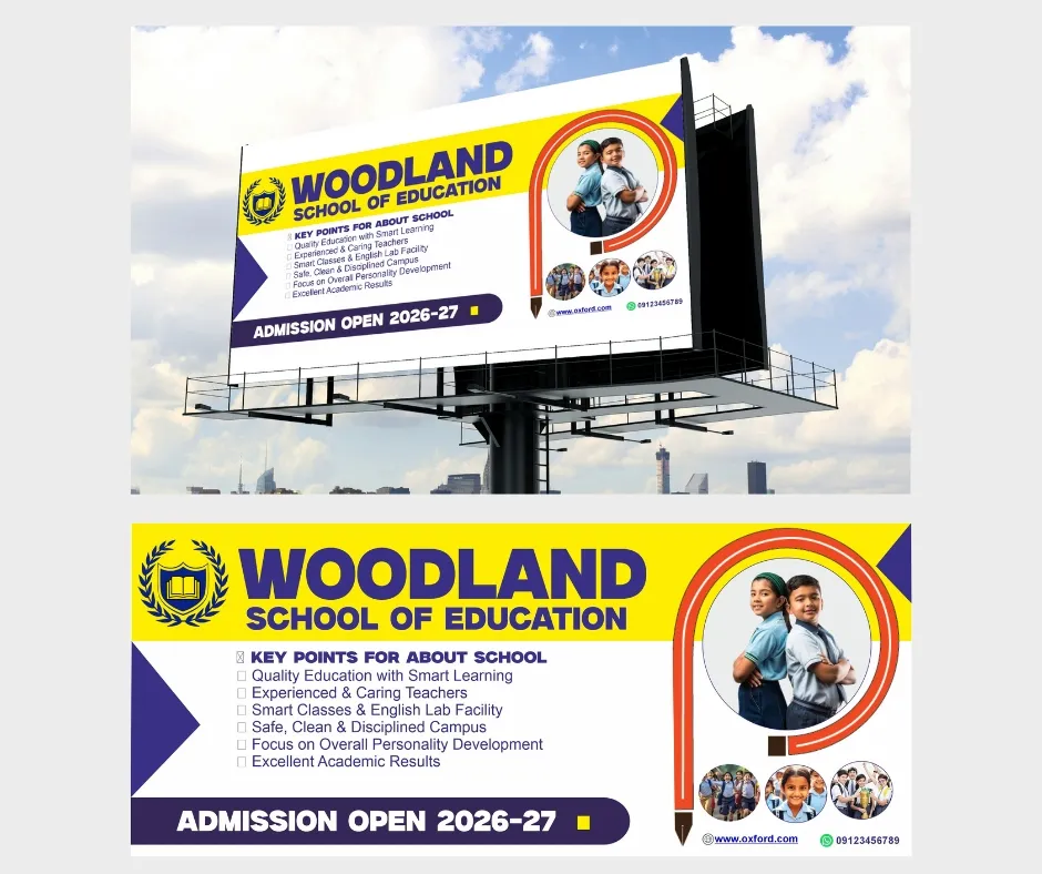 School Banner flex unique Design with CDR 2025 file and font