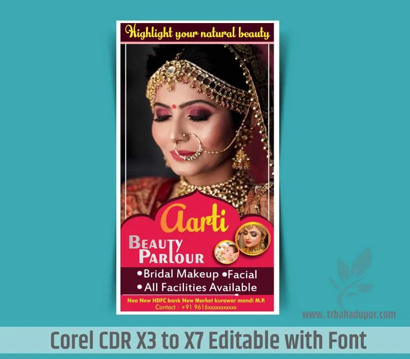beauty parlour banner design...cdr preview 1