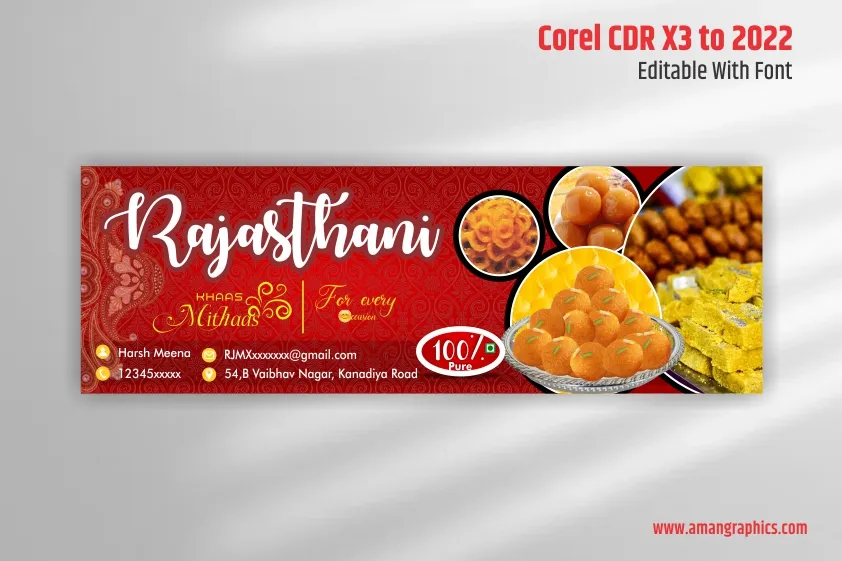 sweet shop banner design preview 1