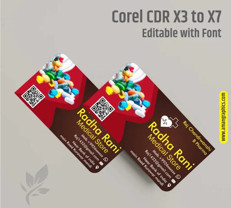 medical store visiting card design preview 1