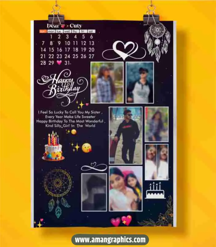 Birthayday frame design cdr file preview 1