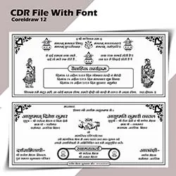 Best wedding card cdr file preview 1