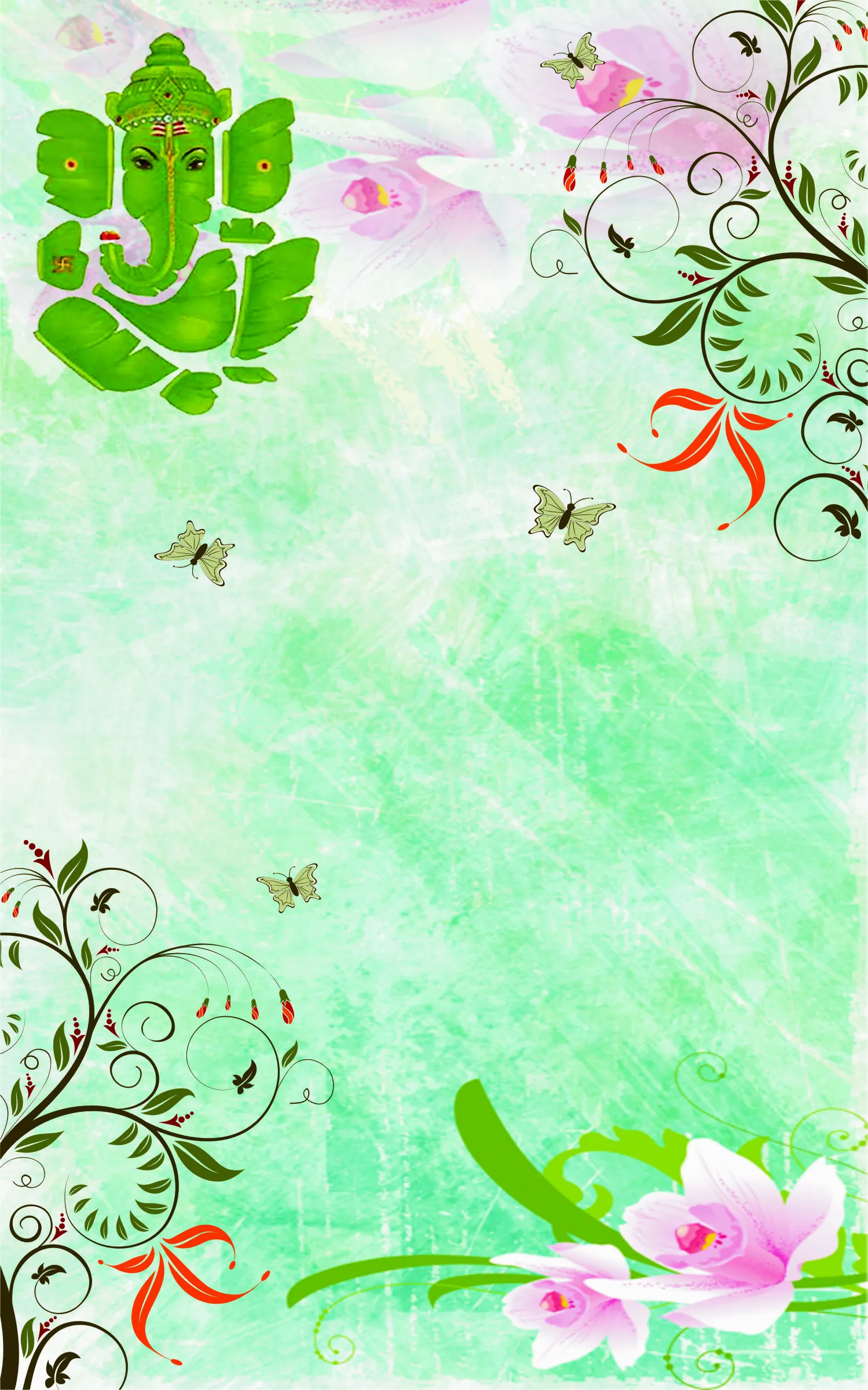 Hindu Griha Pravesh and Shadi Card Background Vector Design File