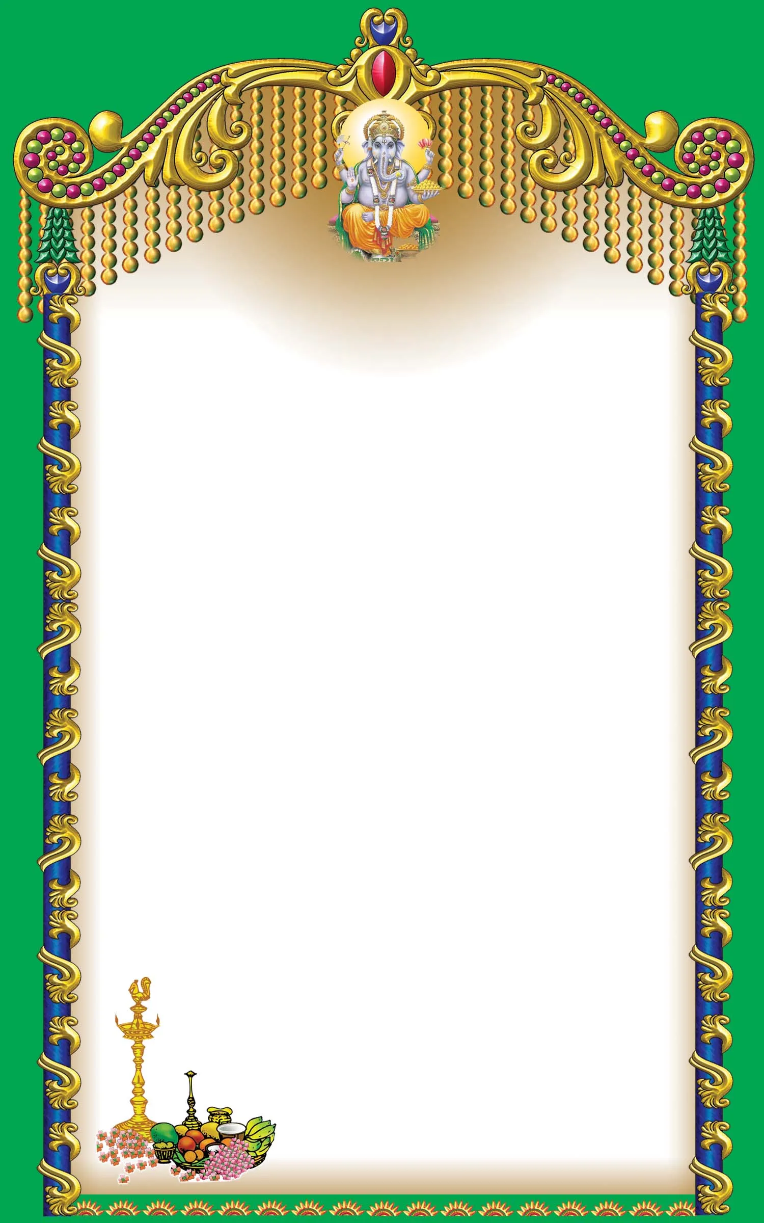 Vintage Style Indian Wedding Invitation Background CDR