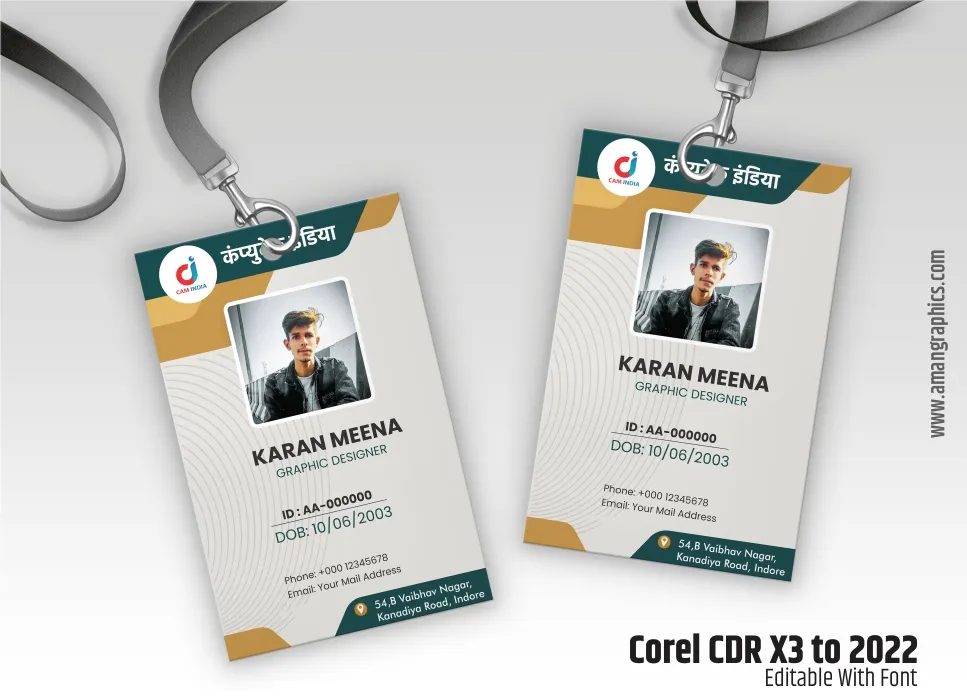 employee id card design preview 1