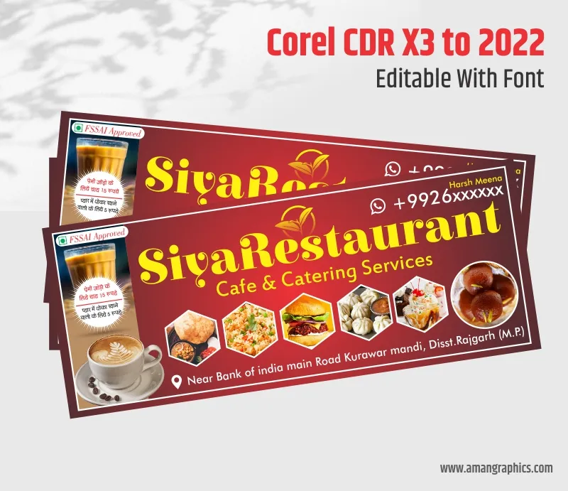 Restaurant banner design preview 1
