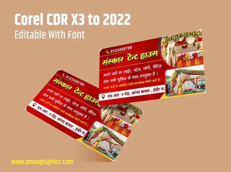 Tent house visiting card design