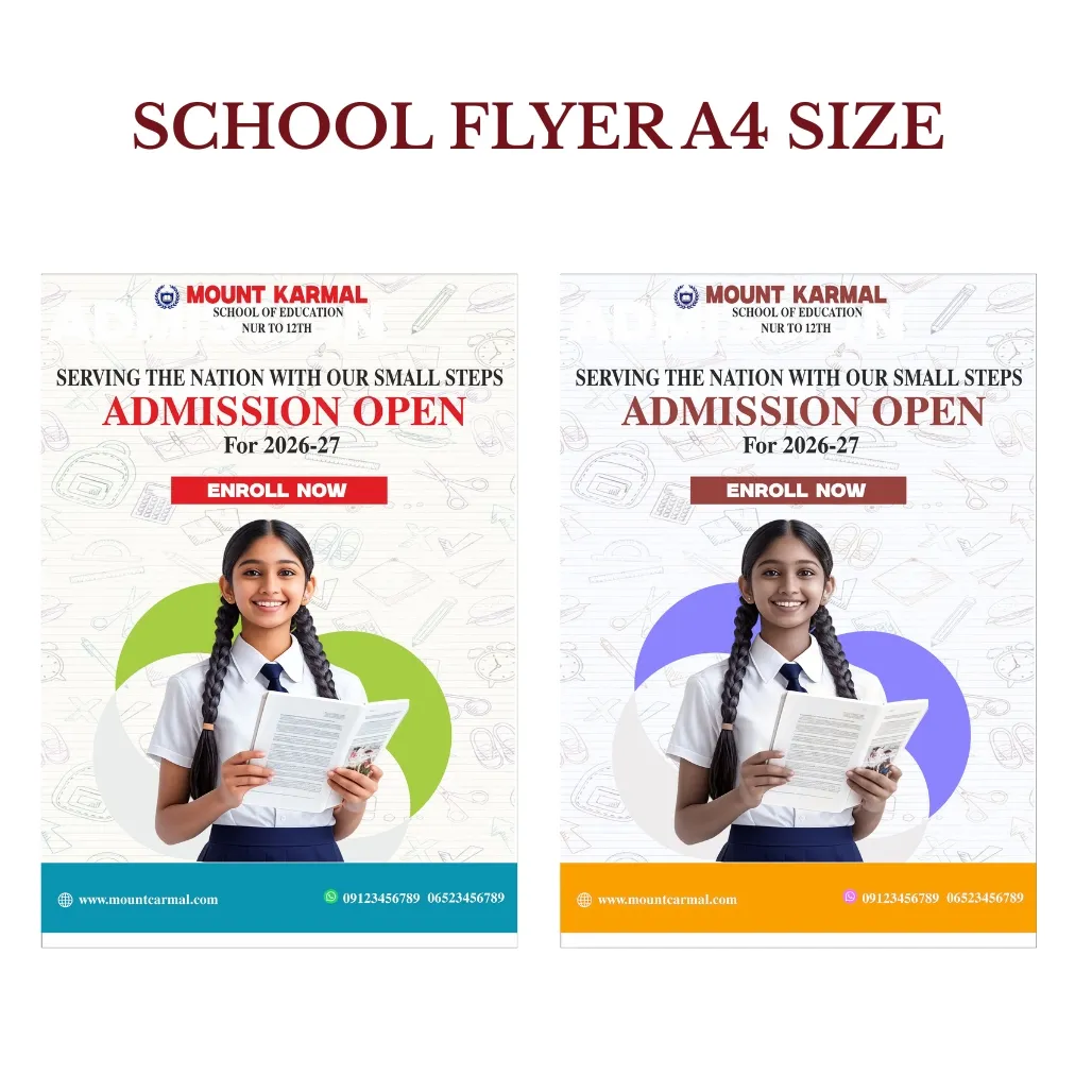 School admission flyer Design with CDR file 2025 and font HD
