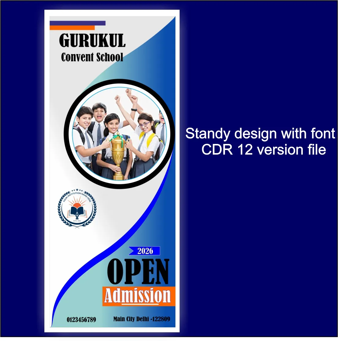 Standy Design with CDR file and font