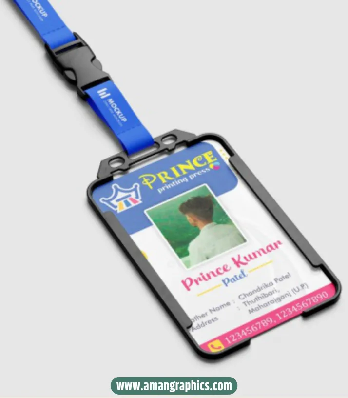 printiing press id card design