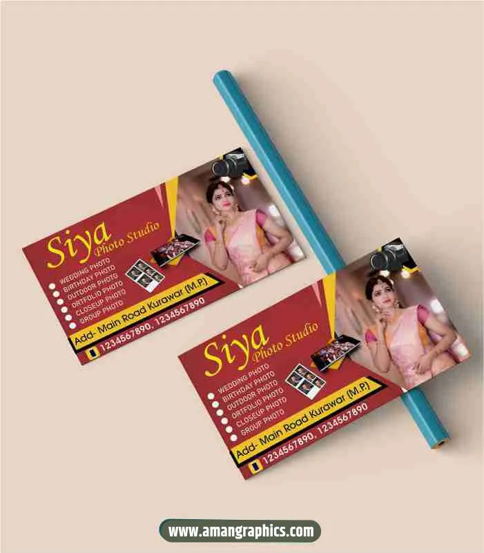 photo studio visiting card design