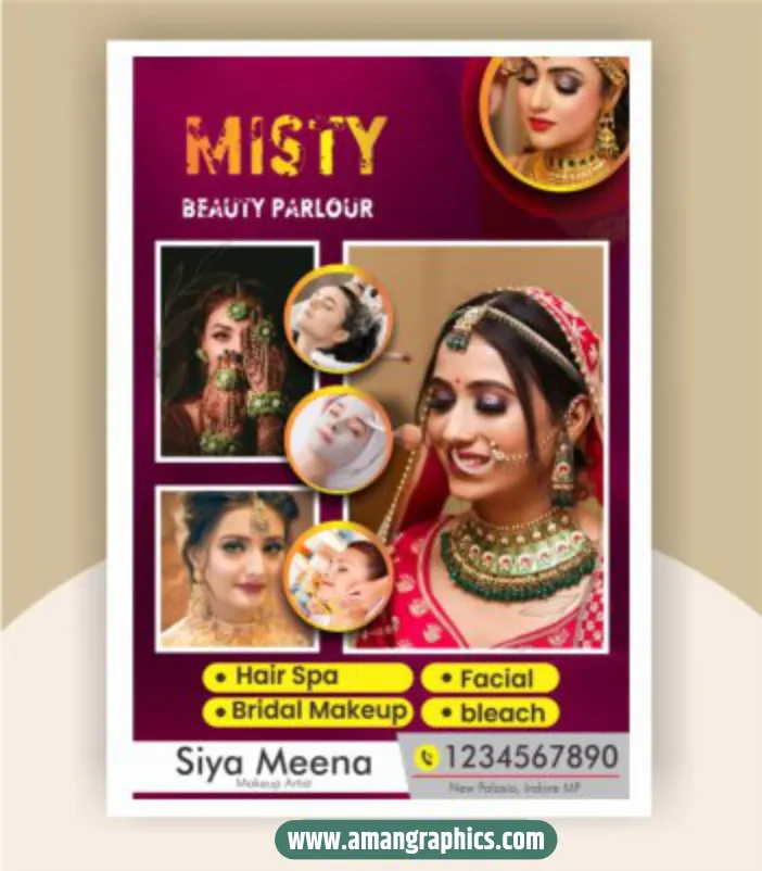 beauty parlour poster design