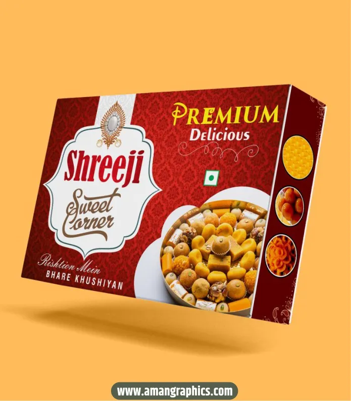 Mithai Box Design Template CDR File