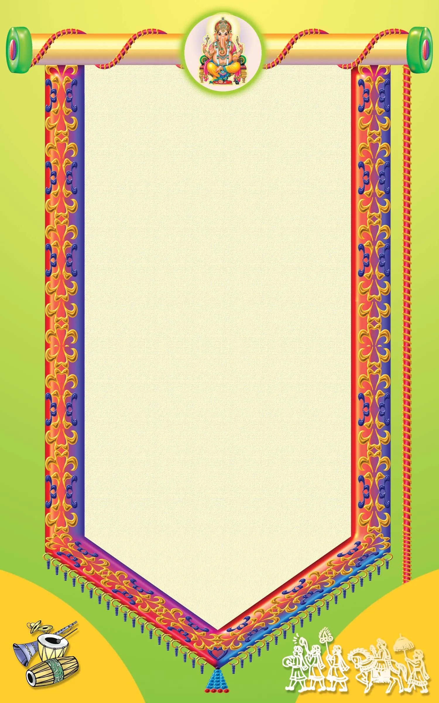 Indian Marriage Card Template CDR Free Download