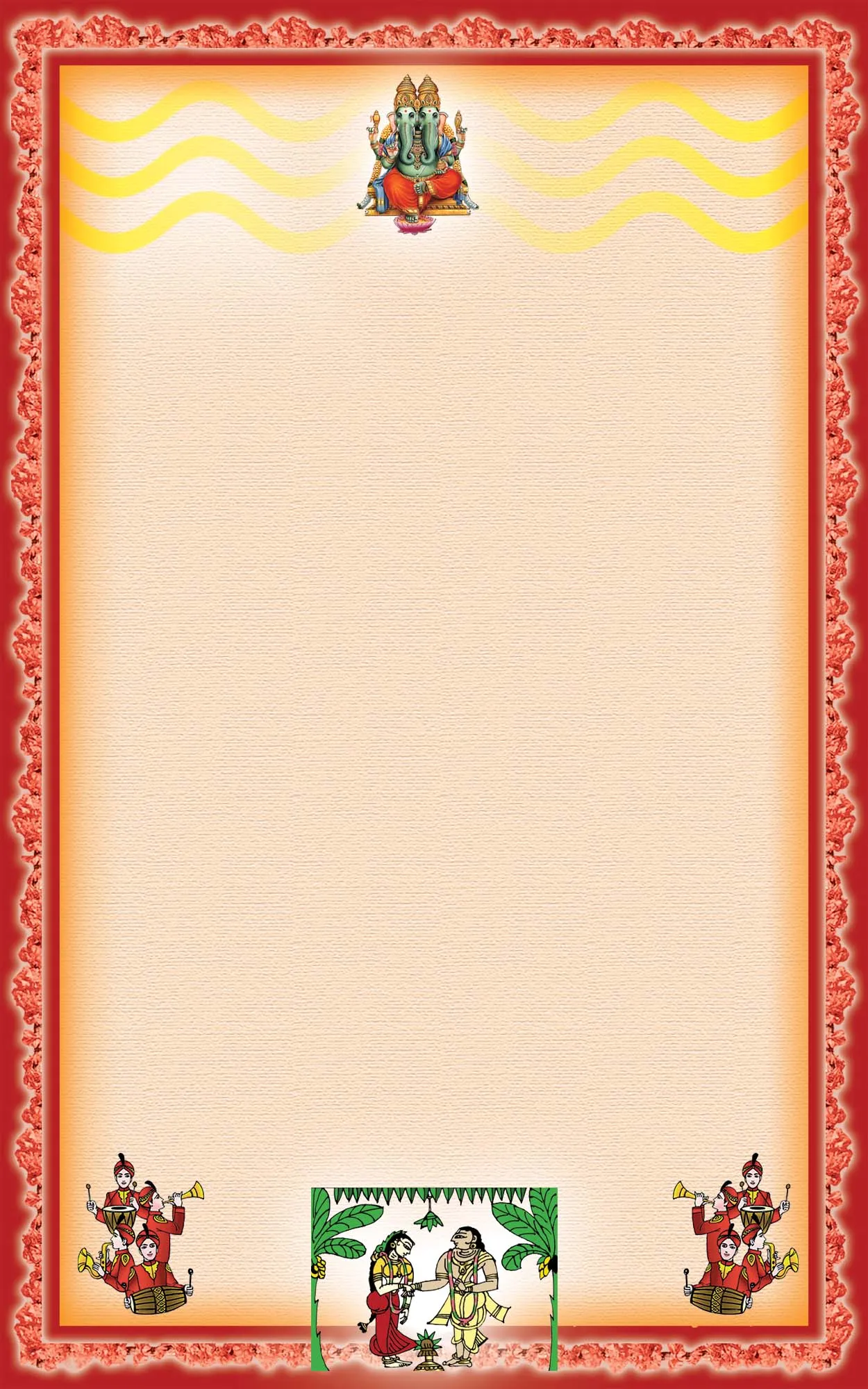 Exclusive Indian Marriage Invitation Frame CorelDraw File