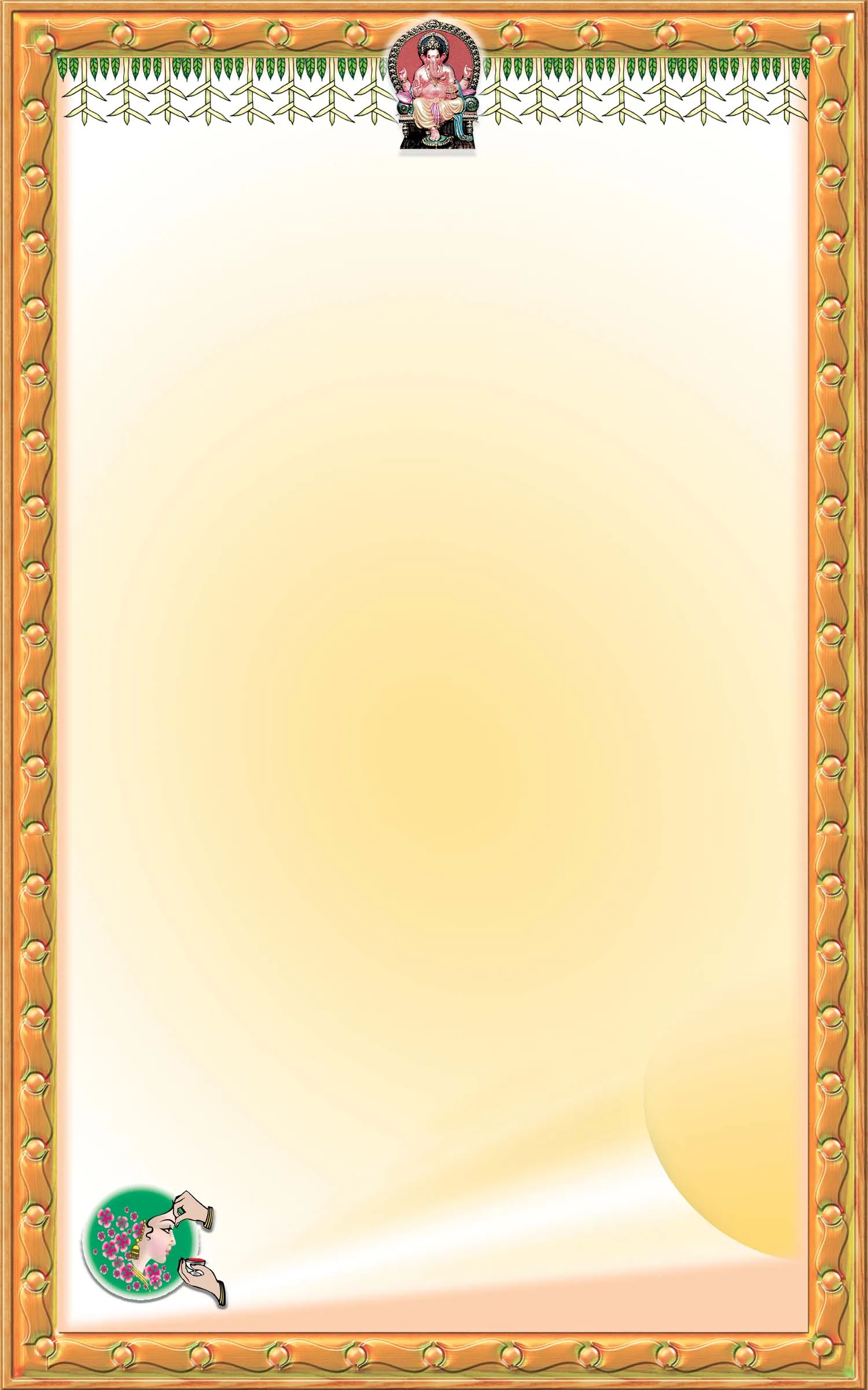 Traditional Marriage Invitation Background