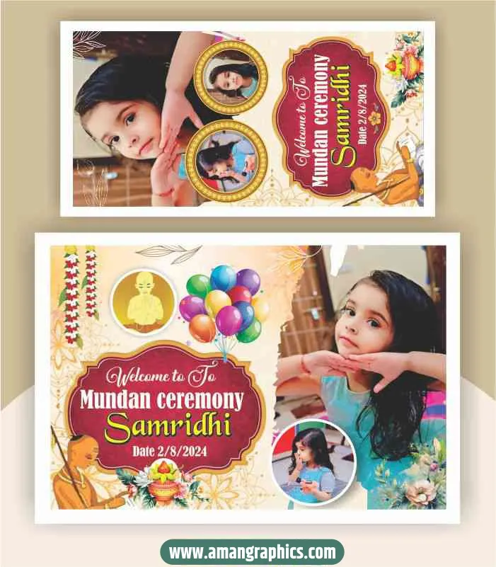 Mundan ceremony banner Design preview 1