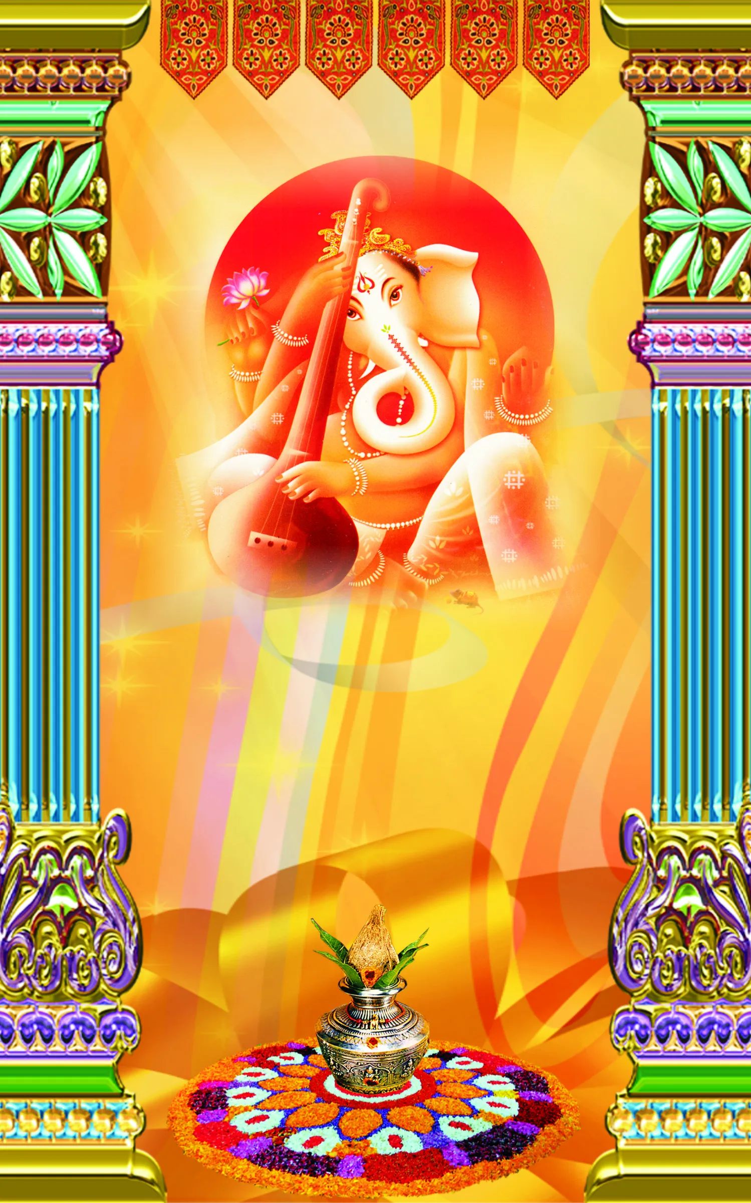 Download Free Lord Ganesh Festive Sale Banner Background CDR File