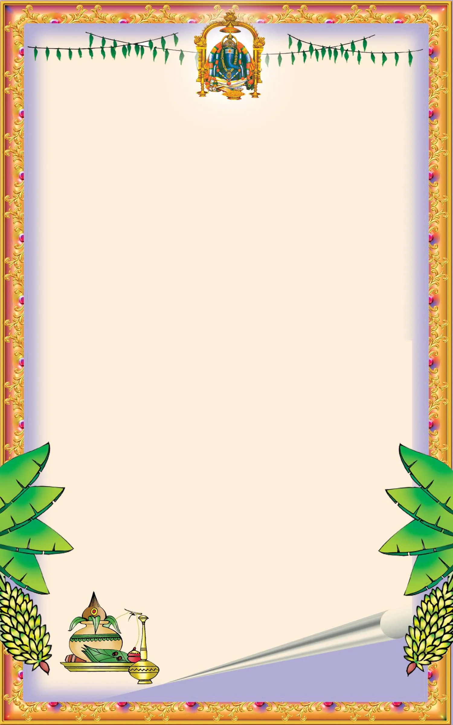 Premium Traditional Hindu Wedding Invitation Background CDR  PSD File