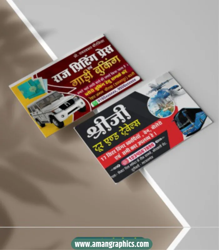 tours and travels visiting card design