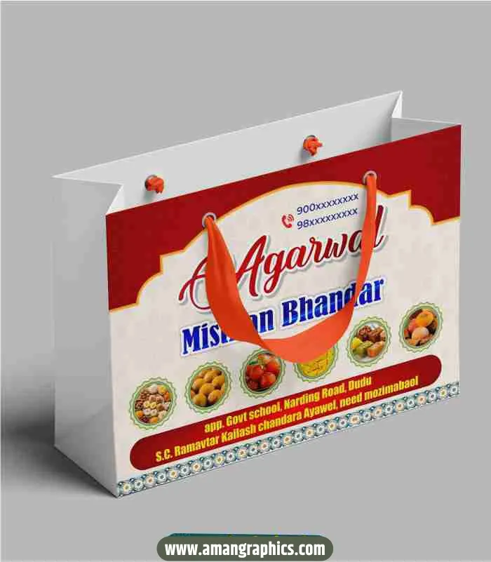 Sweet shop carry bag design preview 1