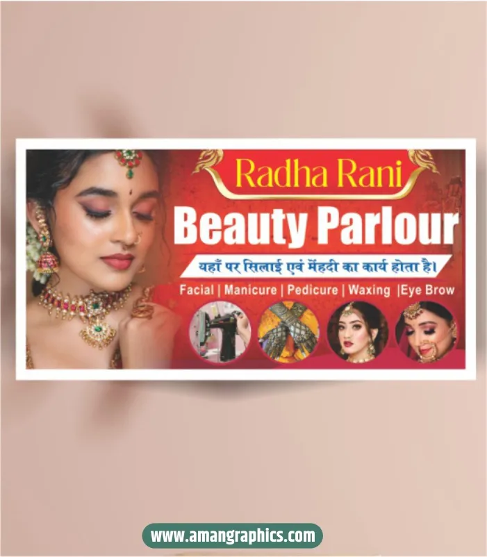 Beauty Salon Flex Banner Design CDR File preview 1